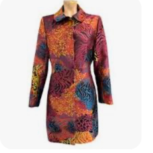 Anne Klein jacket, perfect jacquard silk, slender silhouetted, gift  no Tags !! - Picture 6 of 13